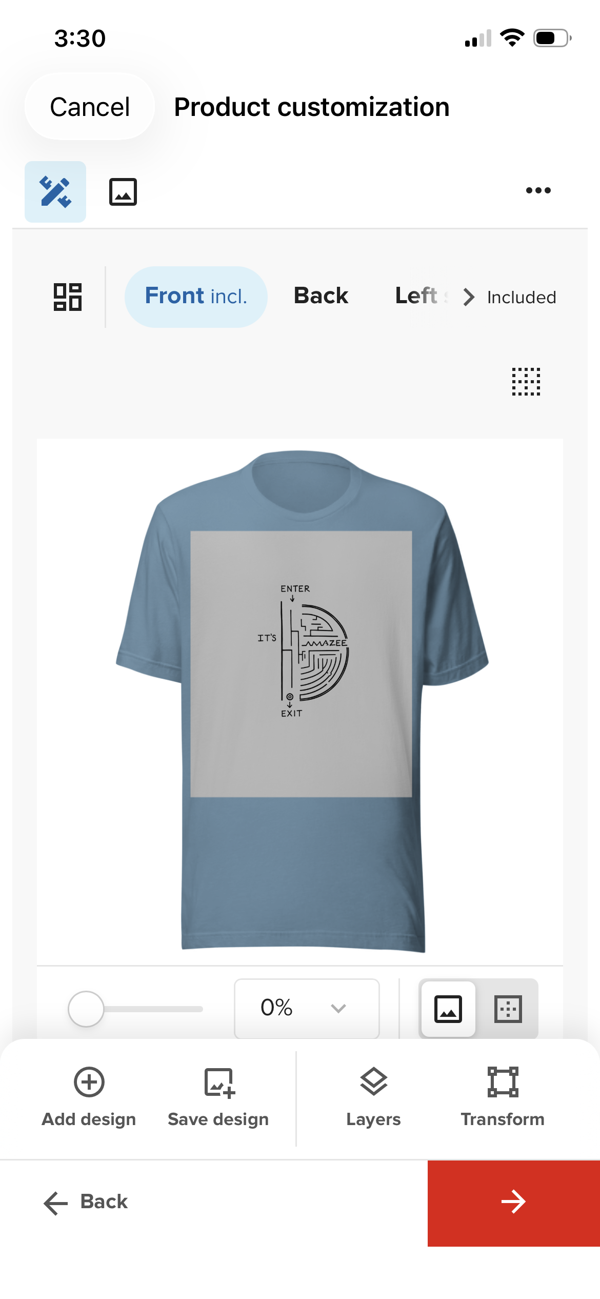 ITS AMAZE TEE SHIRT BLUE/GREY