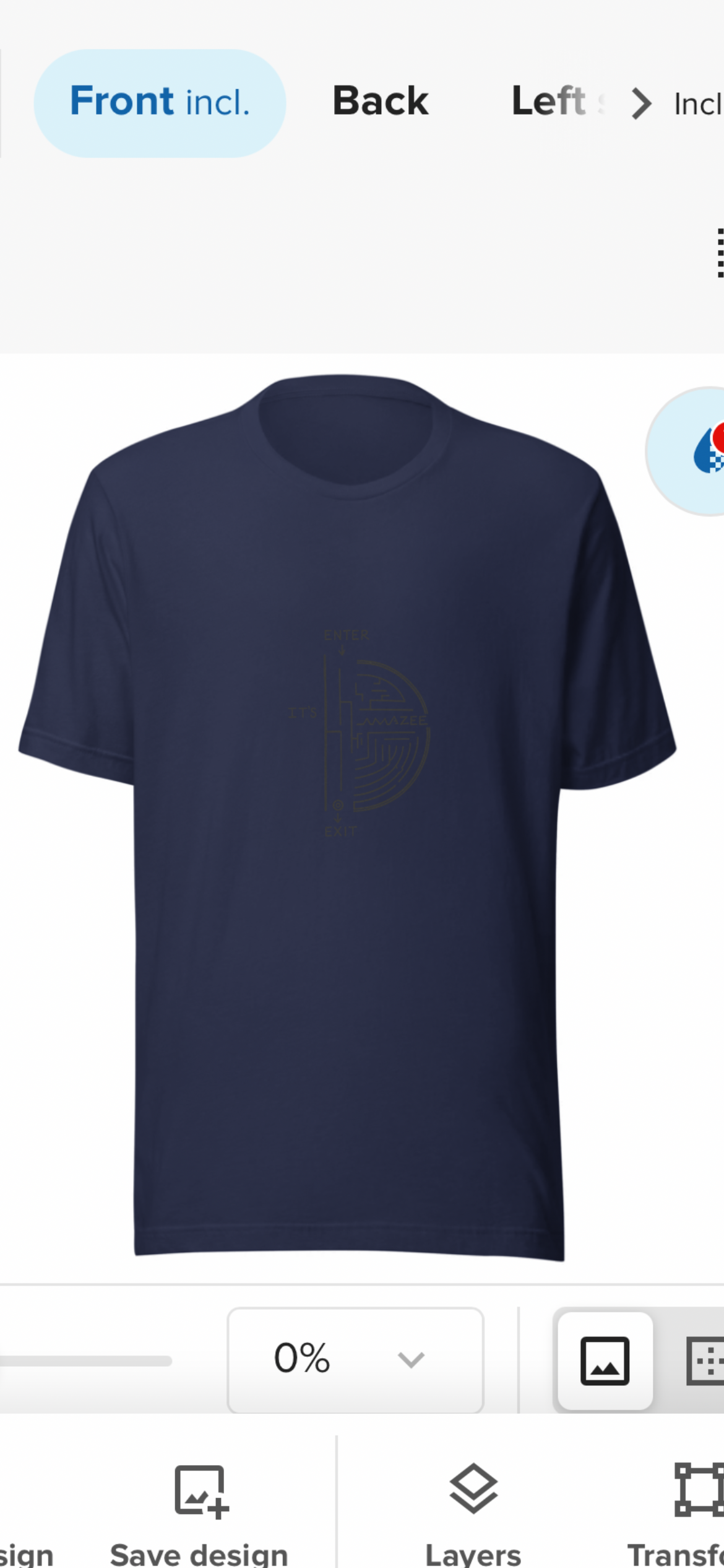 ITS AMAZE TEE SHIRT BLUE